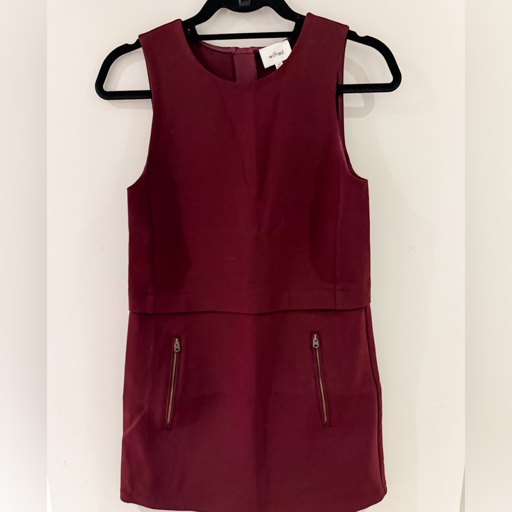 Wilfred Rich Burgundy Mini sheath Dress